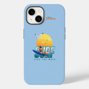 Coque Pour iPhone 14 Le surfeur chevauche la vague (F)
