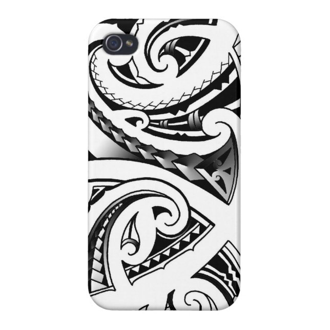 Coque iPhone Le tatouage maori conçoit le moko de la Nouvelle (Dos)