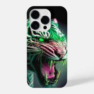 COQUE POUR iPhone 14 PLUS LE TIGRE VERT EN COLÈRE PRÊT À L'ATTAQUE