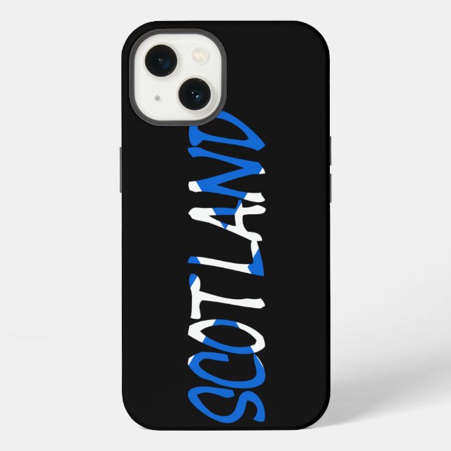 Coque iPhone L'Écosse superposée sur le drapeau écossais iphcnt (Verso)