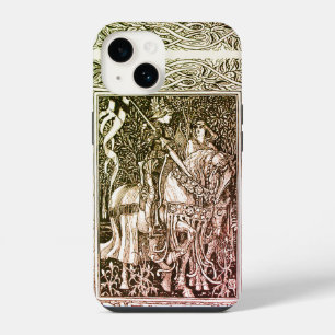 Coque Pour iPhone 14 LÉGENDES MÉDIÉVALES Dame et Chevalier à Cheval Flo