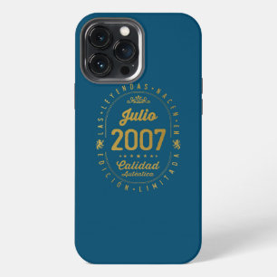 Etui iPhone 13 Pro Max Légendes nées en juillet 2007 15e anniversaire 15