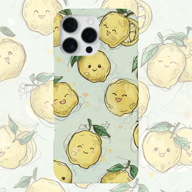 Coque iPhone Lemon Love  – Citron Aquarelle Jaune Clair  (Créateur téléchargé)