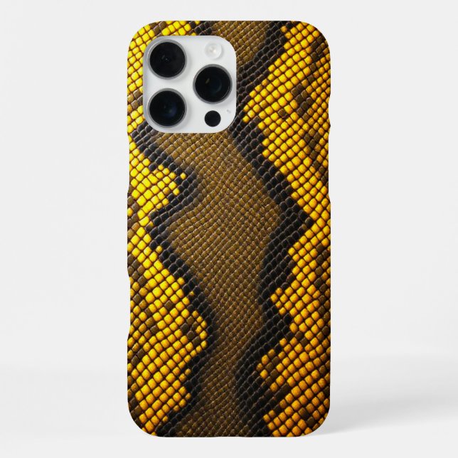 Coque iPhone Lemon Luxe : Conception de serpent jaune (Verso)