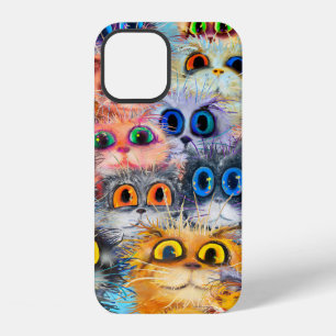 Coque iPhone 12 L'ensemble de portraits de chatsart,portrait,anima