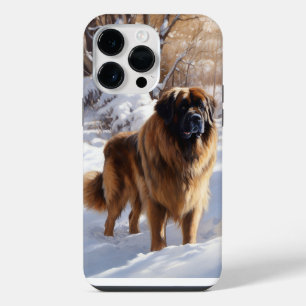 Coque Pour Pour iPhone 14 Pro Max Leonberger Laissez tomber la neige Noël