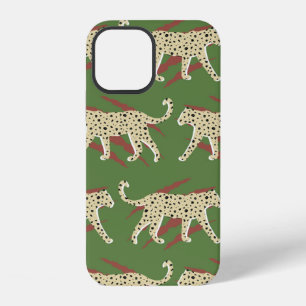 Coque iPhone 12 Léopard abstrait dessiné à la main Guépard avec Pe
