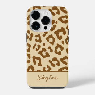 Coque Pour iPhone 14 Plus Leopard Cheetah Poster de animal Personnalisé Nom 