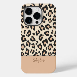 Coque Pour iPhone 14 Plus Leopard Cheetah Poster de animal Personnalisé Nom 