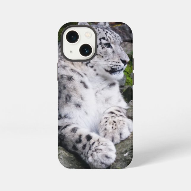 Coque iPhone Léopard de neige refroidi (Verso)