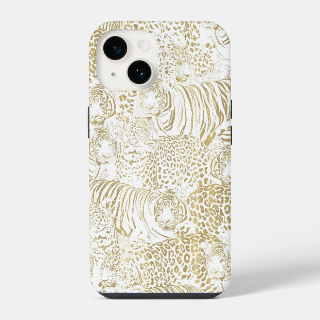Coque iPhone Léopard doré animaux Tigre (Verso)