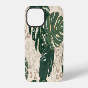 Coque iPhone 12 Leopard Monstera : Jungle Imprimer Vintage.