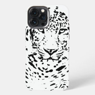 Etui iPhone 13 Pro Max Léopard noir et blanc