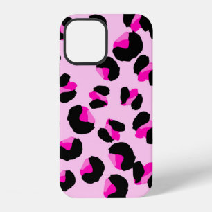 Coque iPhone 12 Léopard rose. Motif de peau animale. Leopard. Pant