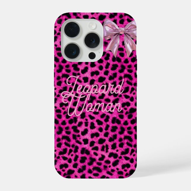 Coque iPhone Leopard Woman phone case  (Verso)