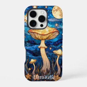 Coque iPhone 16 Pro Lepiota Josserandii Forêt au Clair de Lune