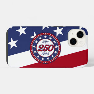 Coque Pour iPhone 14 Les 250 ans d'Amérique avec le drapeau des États-U