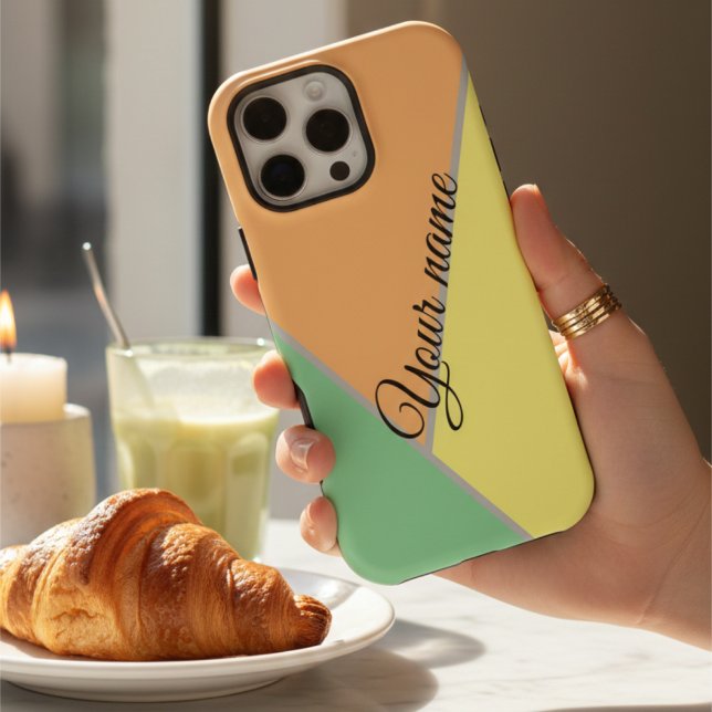 Coque iPhone les années 70 bloc COlor géométrique Abstrait moti (Créateur téléchargé)