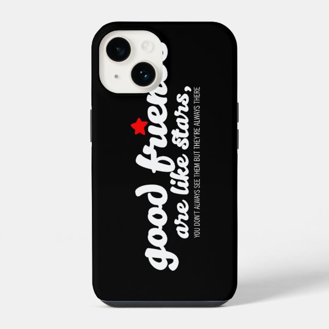 Coque iPhone Les bons amis sont comme des étoiles (Verso)
