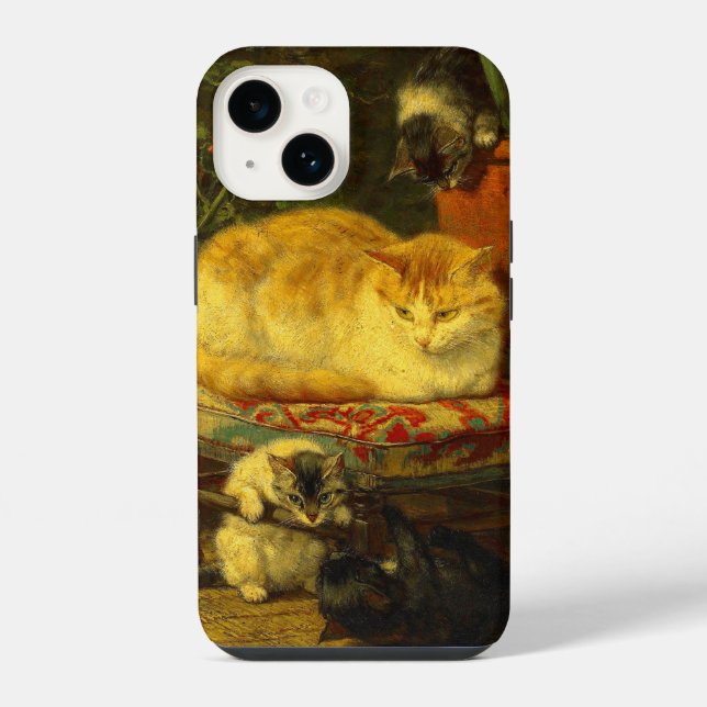 Coque iPhone Les chatons en jeu (Verso)