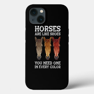 Etui iPhone 13 Les chevaux pour hommes sont comme des chaussures 