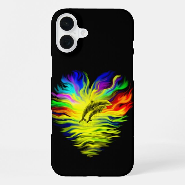 Coque iPhone Les dauphins sous le soleil (Verso)
