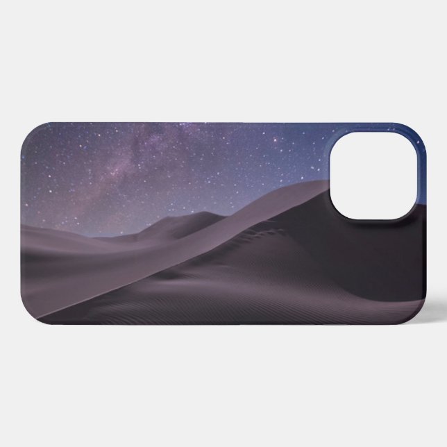Coque iPhone Les déserts | Lait Way Starry Sky Sand Dune Dubai (Verso Horizontal)