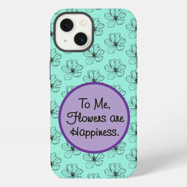 Coque iPhone Les fleurs sont le bonheur (Verso)