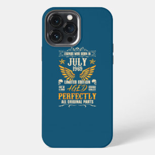 Etui iPhone 13 Pro Max Les légendes sont nées en juillet 1969 Rocker Bike