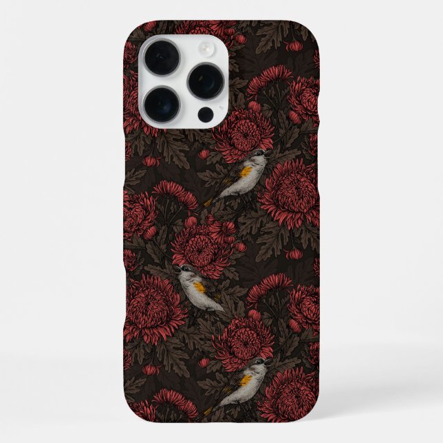 Coque iPhone Les Reddébutants dans les chrysanthèmes en brun et (Verso)