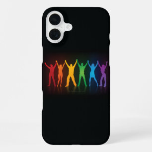 Coque iPhone 16 Plus Les six silhouettes debout de Slipperyjoe, bras le