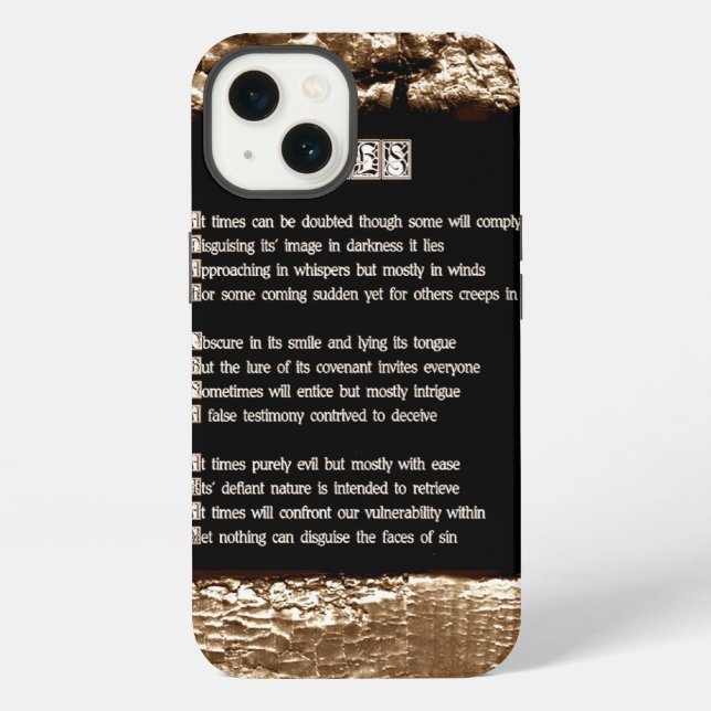 Coque iPhone Les visages du péché (Verso)
