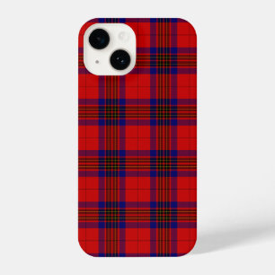 Coque Pour iPhone 14 Leslie tartan rouge bleu violet plaid