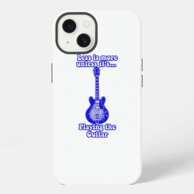 Coque iPhone Less is more unless it's playing the guitar (Verso)