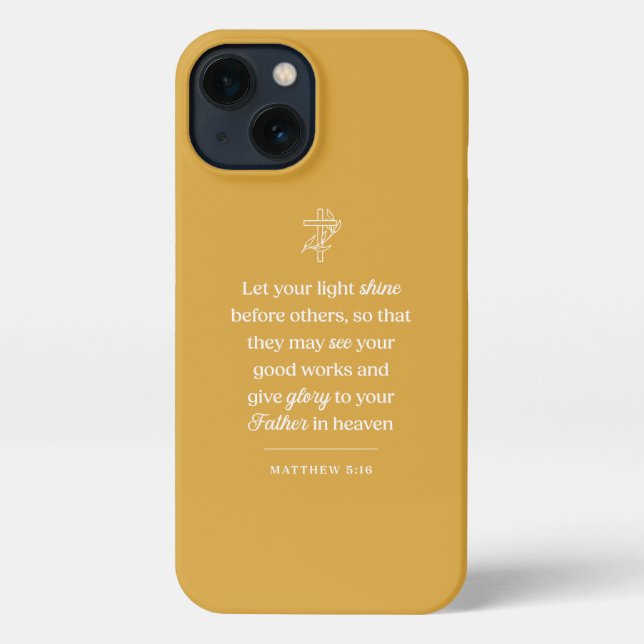 Coque iPhone Let Your Light Shine Christian (Verso)