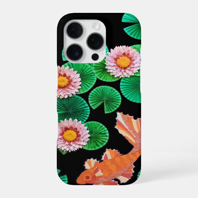 Coque iPhone L'étang de carpes en papier (Verso)