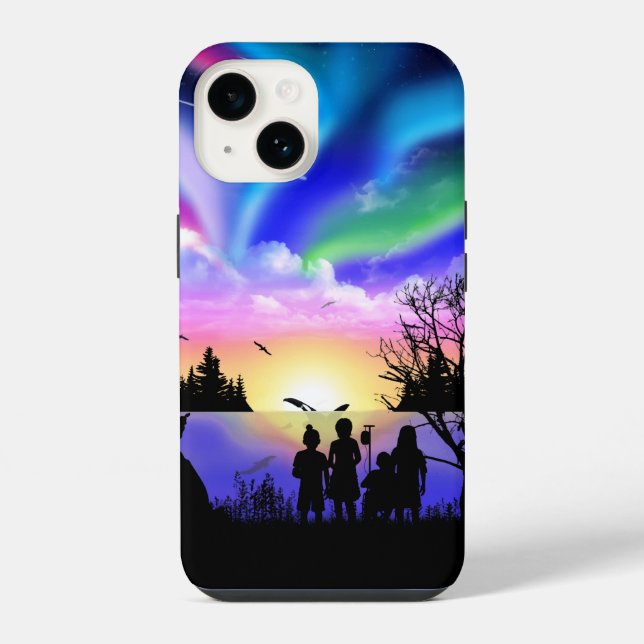 Coque iPhone L'étreinte de la nature (Verso)
