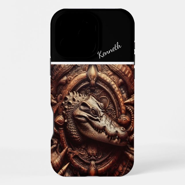 Coque iPhone L'étreinte de l'alligator (Verso)