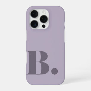 Coque iPhone 16 Pro Lettre initiale B minimaliste lavande esthétique
