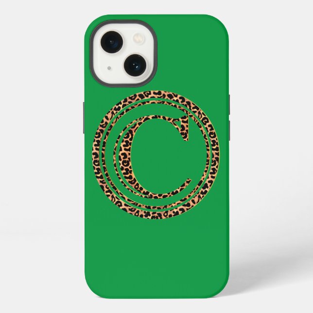 Coque iPhone LETTRE Léopard C (Verso)