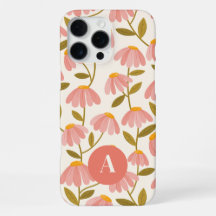 Lettre Monogramme Motif Floral Rose Fleurs 