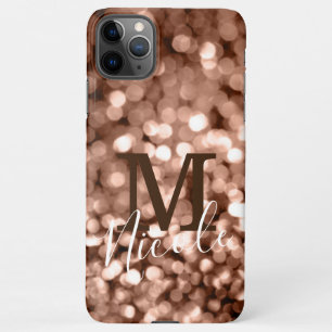 Coque iPhone 11Pro Max LETTRE MONOGRAPHIQUE Fille Brown