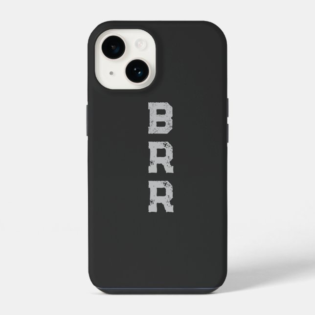 Coque iPhone Lettres grises du logo BRR (Verso)