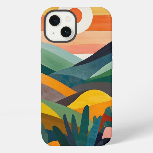Coque iPhone Lever De Soleil Sur Les Collines Rollantes (Verso)