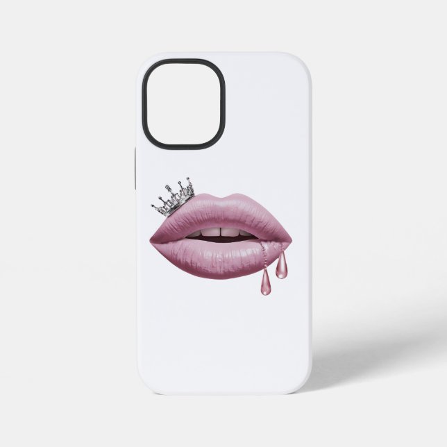 Coque iPhone Lèvres féminines roses (Verso)