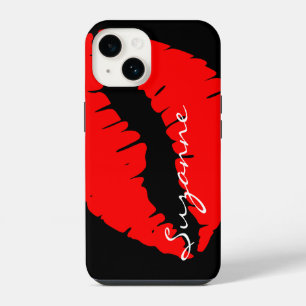 Coque Pour iPhone 14 Lèvres rouges personnalisées