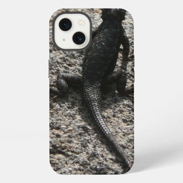 Coque iPhone Lézard noir (Verso)