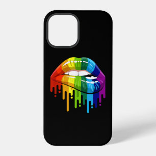 Coque iPhone 12 Pro LGBT Arc-en-ciel Lip Gay Pride