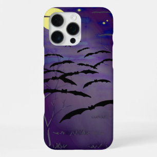 Coque iPhone 16 Pro Max L'heure ensorcelante avec pleine lune jaune et cha