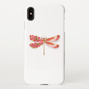 Coque iPhone XS Max libellule de fleurs avec sakura de bijoux